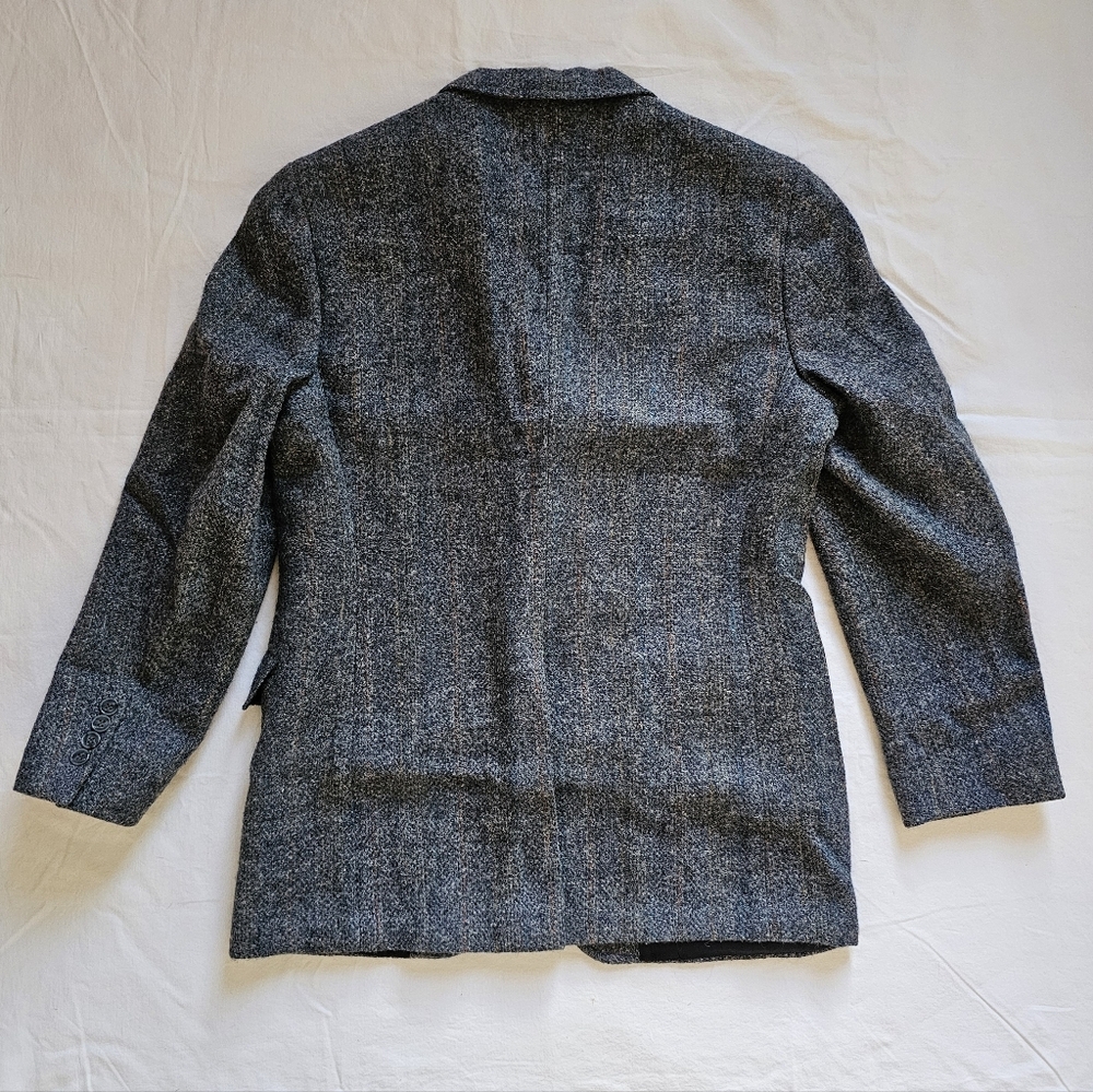 Harris Tweed wool vintage handwoven preppy 2 button blazer